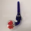 Böjd typ Pyrex Oil Burner Pipe Glass Färgglad skalleformade kvalitetsrör Handrör Sked