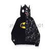 Tasarımcı Bap Köpekbalığı Hoodie Lüks Sonbahar Ve Kış Hip Hop Kazak Kamuflaj Hoodie Erkekler Ve Kadınlar Gevşek Rahat Kapşonlu Ceket