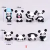 8 teile/los Garten Dekoration Niedliche Panda Figur Miniatur Tier Statue Mini Fee Garten Ornament Harz DIY Handwerk3009794