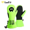 Coolfit Men Women Winter Outdoor Sports Windproof Waterproof Warm Fleece ing Snowboarding Mittens Kids Ski Gloves 0909