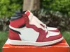 2022 Authentic 1 High OG Shoes Lost & Found Chicago Varsity Red Black Sail Muslin Men Outdoor Sneakers With Original Box And Vintage-Style Invoice Receipt US4-13