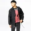 Мужские куртки Nylon Hip Hop Streetwear Plain Black Juper