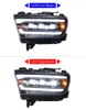 Автомобильная дневная головка для головки для Dodge Ram 1500 Светодиодная фара 2009-2018 Динамический сигнал поворота высокий луче