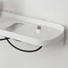 Hooks Bedside Charging Shelf Organizer Rack Floating Nightstand Storage för surfplatta Telefonstativ Hållare Switch Socket Wall Outlet