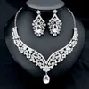 Wedding Hair Jewelry A111 Luxurious Wedding Crown Earring Necklace Set African Bride Tiara Sets Nigeria Bridal Hair Jewelry Set Baroque Headband T220907