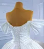 Sweetheart Wedding Dress Luxury Simple Heavy Beaded Sequins Lace Up Off Shoulder SM67397