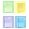 Pretty Transparent Colorful Plastic Portable Tobacco Cigarette Case Holder Storage Flip Cover Box Innovative Protective Shell Smoking FY5573 C0913