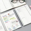 188x130mm Transparent / Kraft Cover Notebook Weekly Planner Study Journal Note Book Diary Bucket List Notepad Carnet A5