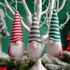 Decorazioni natalizie 3 pezzi Mini bambola Gnomo Ciondolo albero Peluche rosa Decorazione domestica Navidad Natal 220912