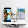 Hooks Bedside Charging Shelf Organizer Rack Floating Nightstand Storage For Tablet Phone Stand Holder Switch Socket Wall Outlet