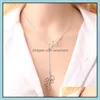 H￤nghalsband 5 stilar designer smycken kvinnor halsband enkel infinity cross glid 925 sier kedja pendelle f￥gell och tr￤d sexighanz dh8zc