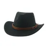 Cappello da cowboy per donna uomo tesa larga Panama berretto occidentale cappello da cowgirl cintura maschile sombreri sombrero vaquero