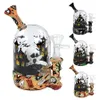 Hookahs Silicone Ghost Water Pipe Holleween Style Glass Équipage avec des accessoires de fumer du bol conique de 14 mm