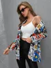 Trajes para mujeres Fosas Blazers impresas chaqueta de abrigo muescas Lady Spring Otoño Casual High Street Top Streetwear Streetwear