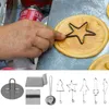 Bakeware Tools Cookie Mold Kit Diy för socker godis honungskaka gör 9 st rostfritt bakhus julhol