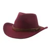 Cappello da cowboy per donna uomo tesa larga Panama berretto occidentale cappello da cowgirl cintura maschile sombreri sombrero vaquero