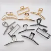 Grote metalen haarklauwclips voor vrouwen dun dik krullend haar niet-slip kaak clips haaraccessoires 3 kleuren selecteren