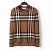 Nouveau automne et hiver pull à col rond hommes à manches longues pull jeunesse épais chaud pull en tricot à carreaux vêtement #22