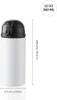 Sublimatie spaties Kinderen waterfles 12 oz witte rechte tuimelaar sippy up cup met zwarte deksel FY5576 SS0112