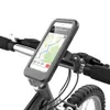 Soporte impermeable para teléfono de bicicleta de motocicleta, altura giratoria de 360° ajustable con clip de teléfono para manillar de pantalla táctil