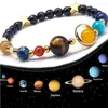 Urok bransolety 9 planety Pluton Universe Bangles moda biżuteria galaktyka Układ słoneczny Bransoletka dla kobiet mężczyzn