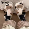 Chaussons Upgrate Mignon Animal Pantoufle Pour Femmes Filles Kawaii Fluffy Hiver Chaud Pantoufles Femme Dessin Animé Lait Vache Maison Pantoufles Drôle Chaussures 220913