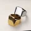 Titanium Steel Designer Ring Letter Par Rings Fashion Lover Rings Högkvalitativa guldpläterade smyckenförsörjning