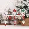 Julekorationer Xmas Hanging Wood Ornaments for Tree Merry Decoration Home Year Gift Craft Supplies 220912