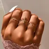 Women Ring Set Bague Femme Matching Rings Bohemian Schmuck Finger Rings