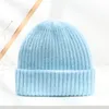 Chapeaux pour femmes hiver automne extérieur garder au chaud épais fourrure de lapin tricoté laine chapeau Streetwear Bonnet