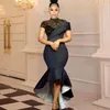 Party Dresses 2022 Summer Women Black Lace Bodycon Bandage Dress Sexy Backless Midi Celebrity Evening Runway Mermaid
