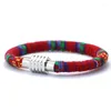 Bracelets porte-bonheur minimaliste corde Bracelet pour hommes femmes bohème magnétique Braclet été plage bijoux accessoires ethnique Braslet Pulseira