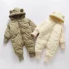 Rompers milancel zima odzież dziecięca Futro podszewka malucha dziewczyny rompers nie ma garnituru dla niemowląt 220913