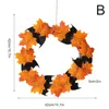 Decorative Flowers Halloween Decoration Bat Wreath Pendant Window Door Hanging Garland Horror Props Decor For Home Partys Q9a4