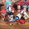 Prezent Wrap świąteczne cukierki Tin Pudełko Święto Przechowywanie Święty Święty Snowman Dekoracje żelazne Sn1833
