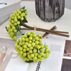 Faux blommor grönare 36 stycken konstgjorda blommor bär bouquet real touch 25 cm lyx hus dekorativa blommor vardagsrum deco flores falska växt j220906