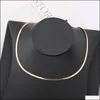 Pendentif Colliers Collier Bijoux Sier Gold Snakechain Colliers Hommes Femmes Cuivre Base Tone Jelwery Prix Usine N09142 D Yydhhome Dh2F3