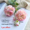 Faux Floral Greenery 60Cm Artificial Flower Silk Rose Penoy Fake Plant Bouquet Decoration For Home Wedding Hotel Table Window Decoration Accessories J220906