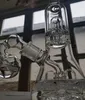 Spirale épaisse fumant des narguilés en verre museBongs plate-forme pétrolière suisse Perc Heady bol de 18mm
