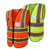 Motorcycle Apparel Reflective Safety Vest For Engineer Construction W/ Pockets Free Size