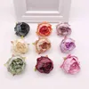 Faux Floral Greenery 5 PCSParty 5 cm Alta calidad Peony Flower Head Seda Flor artificial Decoración de la boda DIY Garland Craft Flower J220906