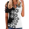 Magliette da donna femmina magliette da donna fiori da donna a manica corta snow -out camicia grafica di moda top -out tees