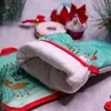 2pcs/Set Weihnachtshandschuhe Dekorationen Ofen Schnitthuße Frohe Weihnachten für Heimdekoration Weihnachtsfest Navidad Noel Neujahr