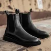 Boots Genuien Leather Men Comfy Slipon Chelsea Casual Ankle For Waterproof Snow Winter Shoes Zapatos 220913