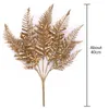 Decoratieve bloemen 1 pc kerst kunstmatige plant goud zilveren nep bloem diy accessoires bruiloft woning decor homegarden feest gunsten