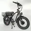 USA SMLRO E5 20INCH Electric Bike 2000W 48V Motor 4.0 Fat däck nedväxlingsfrontgaffel Electric Cykel Harley Motorcykel 60 miles bakre hylla MTB Ebik