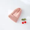 H￥rtillbeh￶r Vinter Autumn Baby Hat Solid Color Soft Warm Stick Hatts i 0-3 ￥r Boy Girl Children Beanies Bonnet Toddler Cap