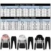 Women's Two Piece Pants Women's Tracksuit 2 Set Casual Printed Splicing Hoodies Sportwear Female Hooded Jogging Suits Sweatsuits