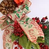 Decorative Flowers Holiday Wreath Christmas Ornament Door Hanger Xmas Garland Household Props 2022 Happy Year Decor Wall Hanging Plastic