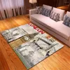 Tapijten Modern Home Decor Grote Tapijt Slaapkamer Tapijten en zacht flanel Non-Slip Classic Stamps Pattern Rug voor woonkamer